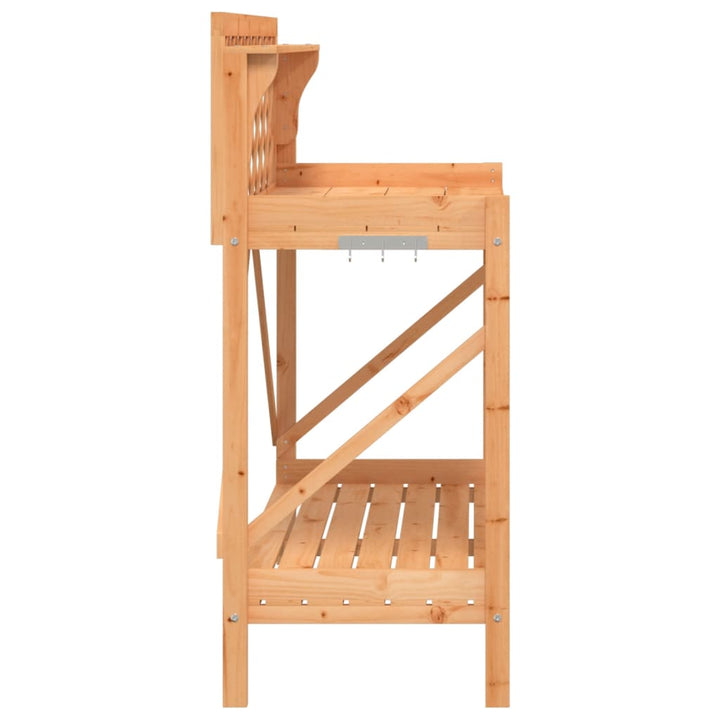 Planteringsbord Med Spaljé Massivt Granträ