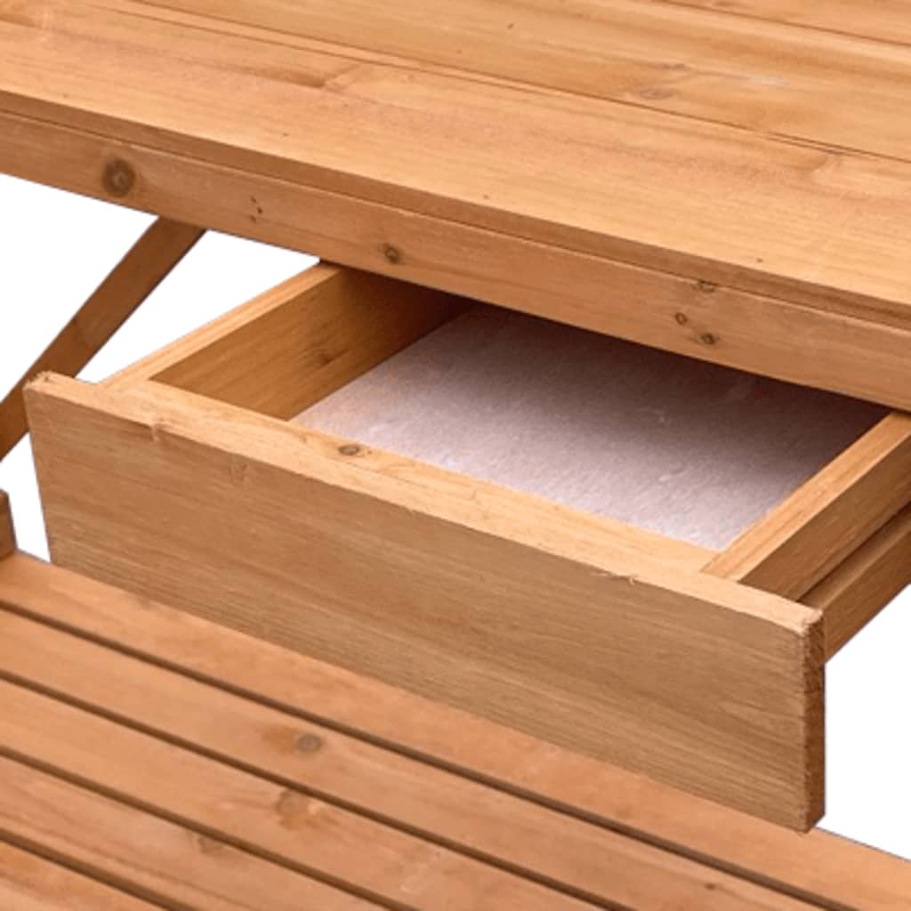 Planteringsbord Med Spaljé Massivt Granträ