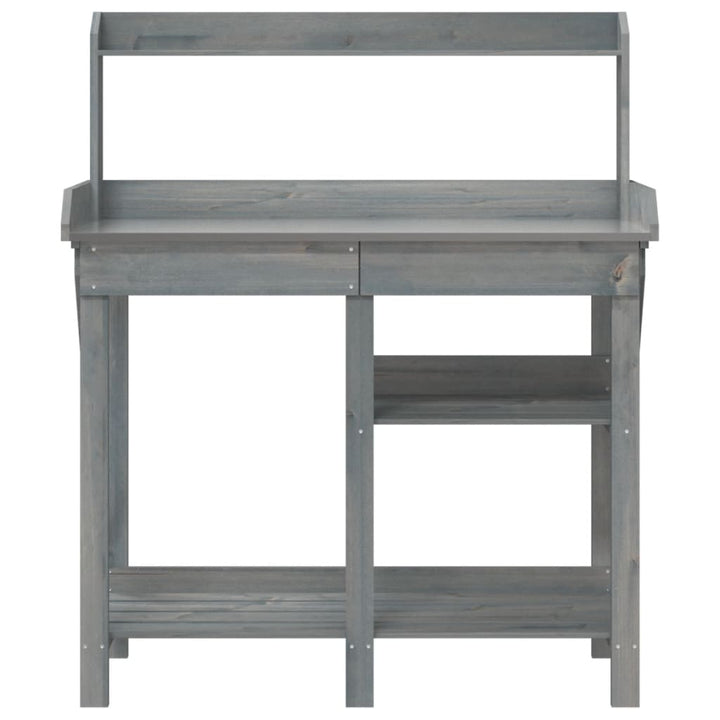 Planteringsbord Med Hyllor Massivt Granträ