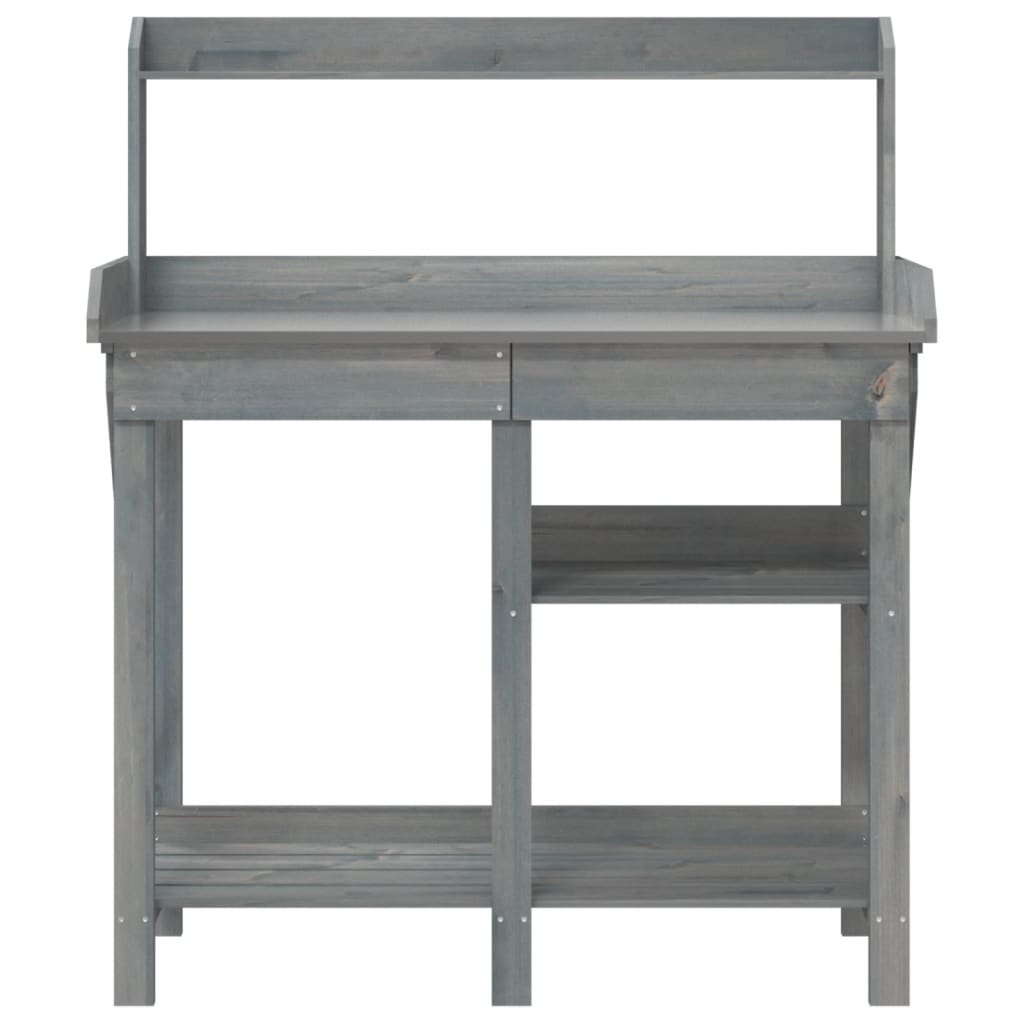 Planteringsbord Med Hyllor Massivt Granträ