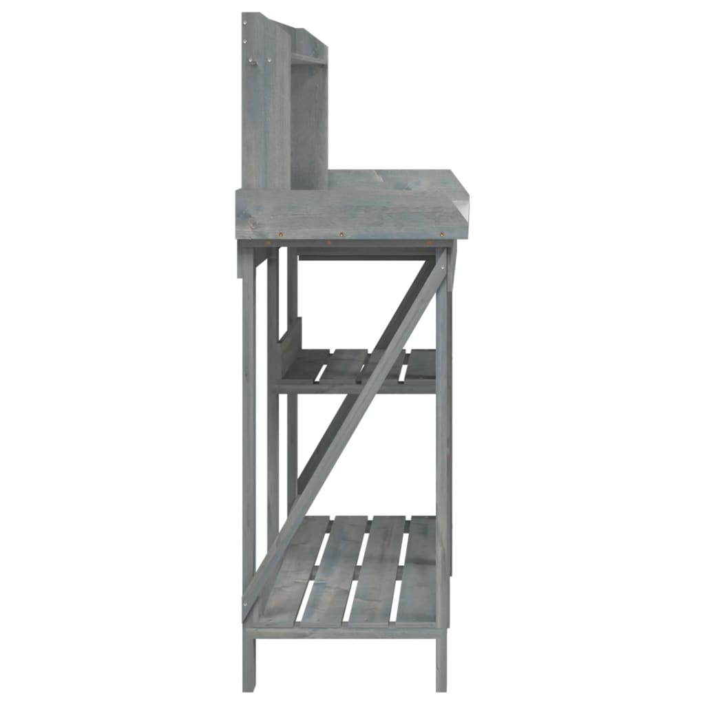 Planteringsbord Med Hyllor Massivt Granträ