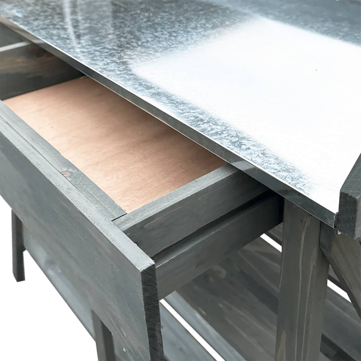 Planteringsbord Med Hyllor Massivt Granträ