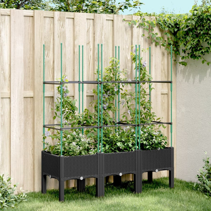 Odlingslåda Med Spaljé 120X40X142,5 Cm Pp