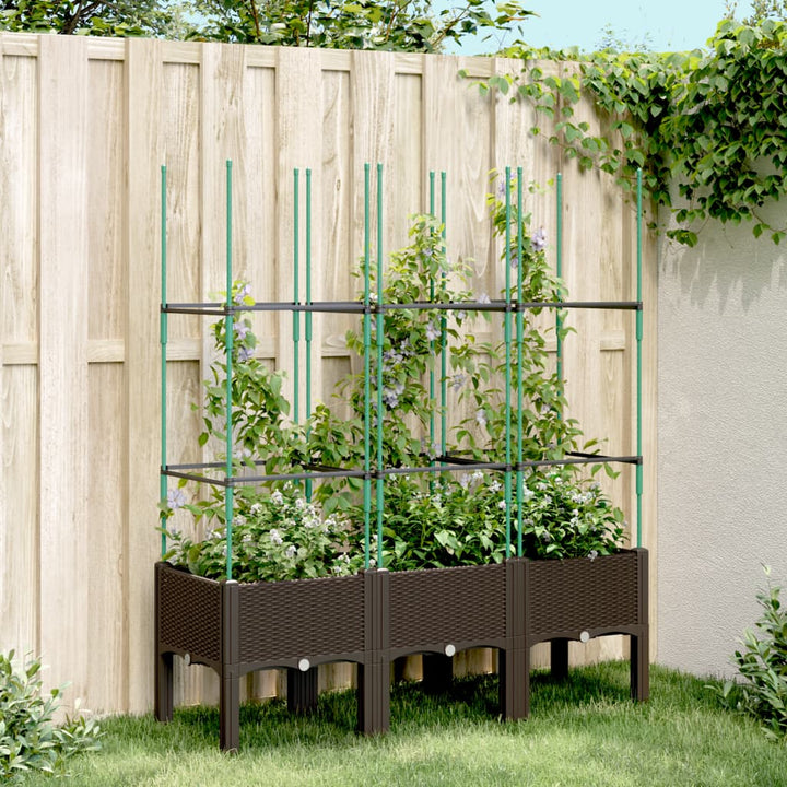 Odlingslåda Med Spaljé 120X40X142,5 Cm Pp