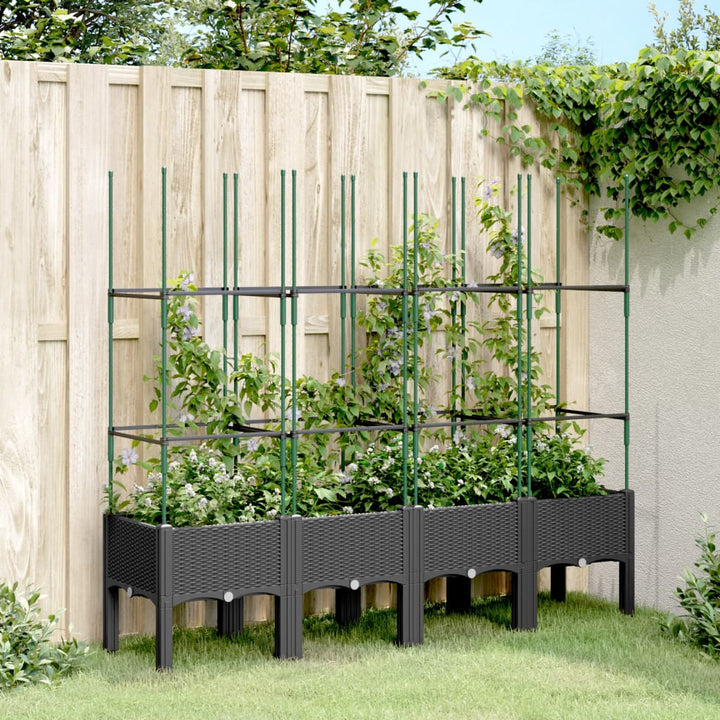 Odlingslåda Med Spaljé 120X40X142,5 Cm Pp