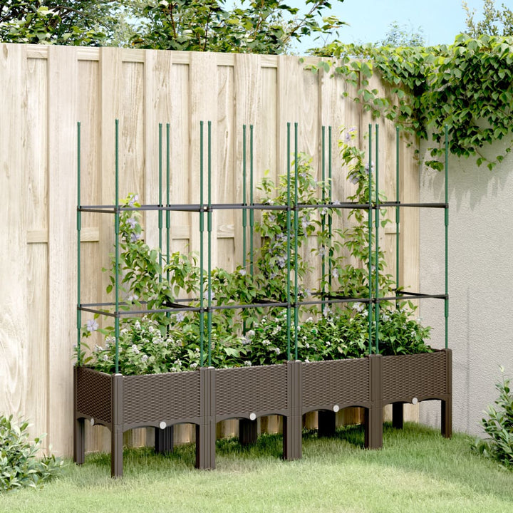 Odlingslåda Med Spaljé 120X40X142,5 Cm Pp