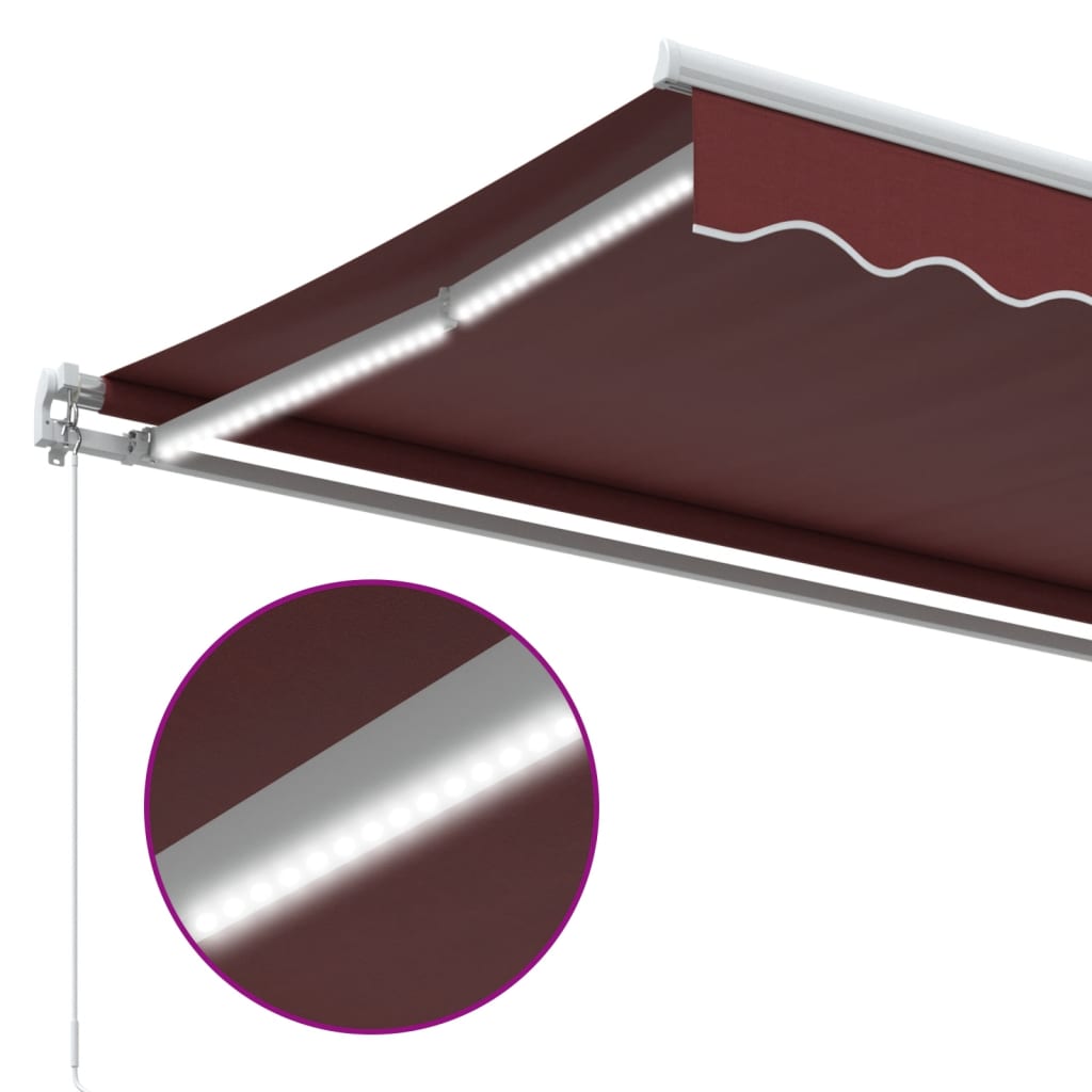 Markis Manuellt Infällbar Med Led