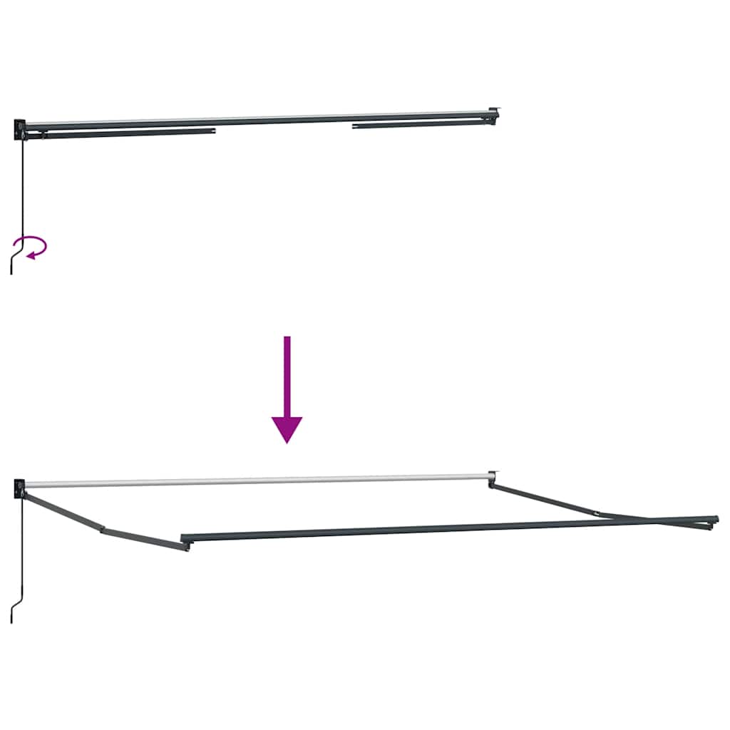 Markis Manuellt Infällbar Vinröd 500X300 Cm