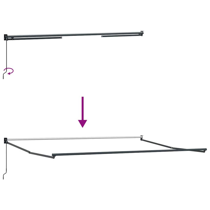 Markis Manuellt Infällbar Vinröd 500X300 Cm