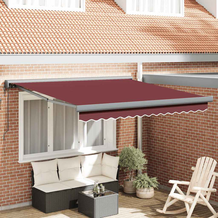 Markis Infällbar Gräddvit 3,5X2,5 M Tyg&amp;Aluminium