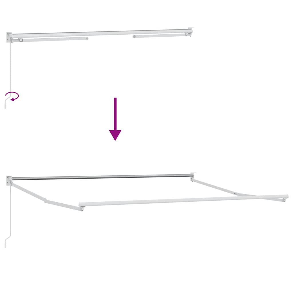 Markis Manuellt Infällbar 300X250 Cm Brun