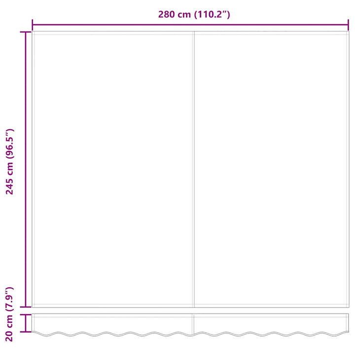 Markis Manuellt Infällbar 300X250 Cm Brun