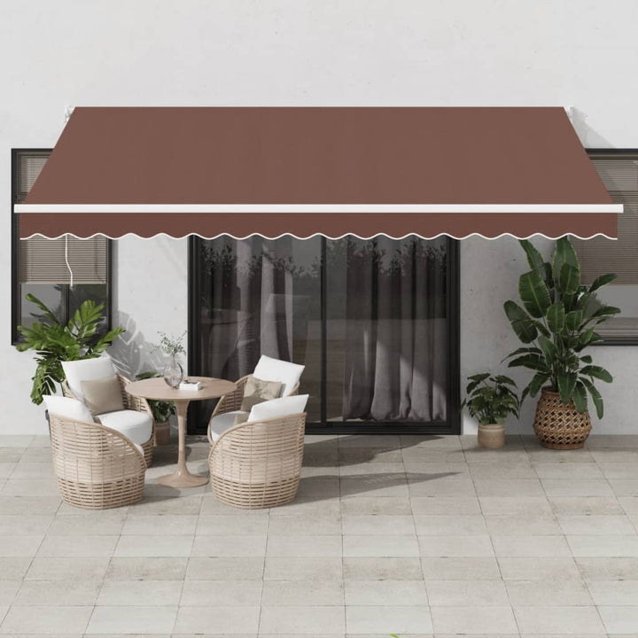 Markis Manuellt Infällbar 300X250 Cm Brun