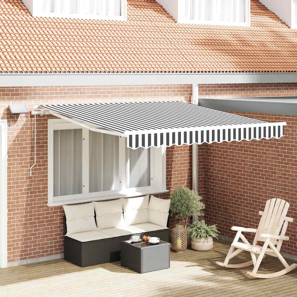 Markis Manuellt Infällbar Med Leds