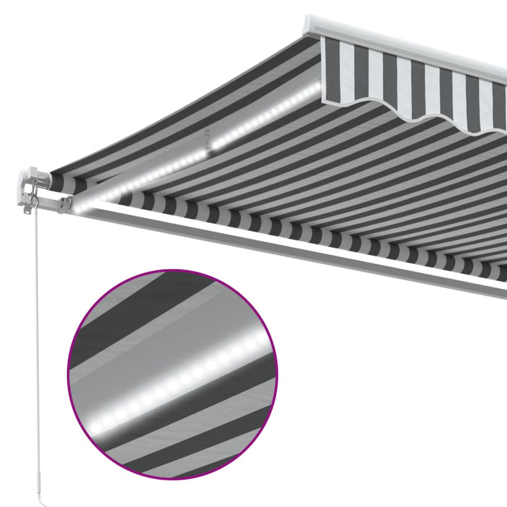 Markis Manuellt Infällbar Med Leds