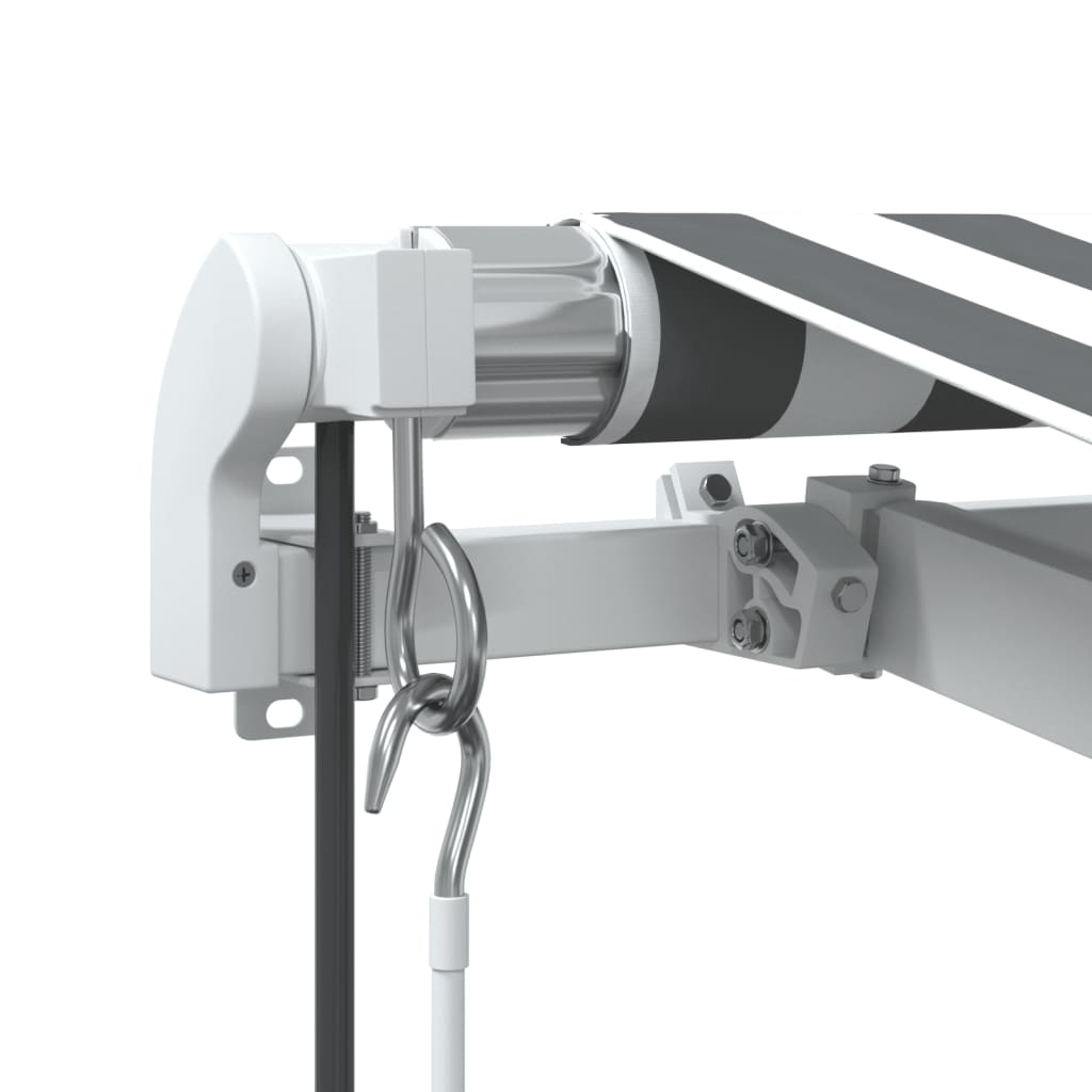 Markis Automatiskt Infällbar Med Leds Antracit&amp;Vit