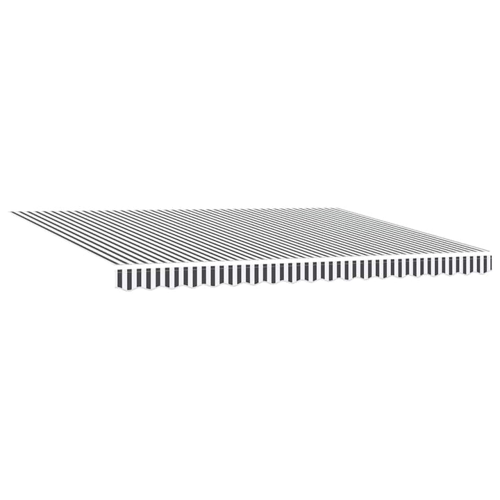Markis Infällbar Antracit Och Vit 4,5X3 M Tyg&amp;Aluminium