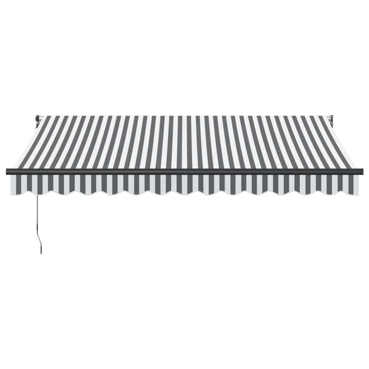 Markis Infällbar Antracit Och Vit 3,5X2,5 M Tyg&amp;Aluminium