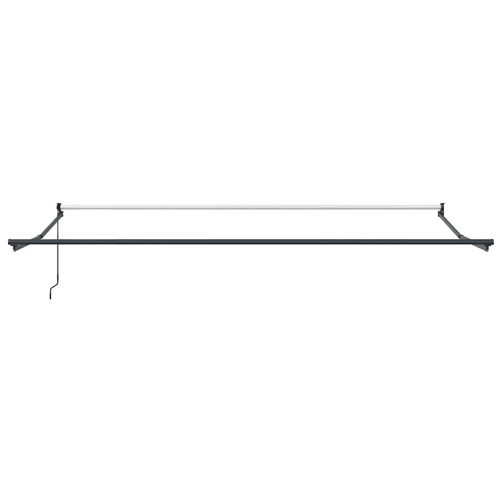Markis Infällbar Antracit Och Vit Tyg&amp;Aluminium