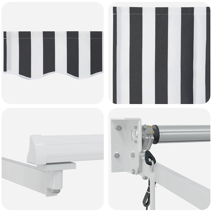 Markis Infällbar 3X2,5 M Tyg&amp;Aluminium