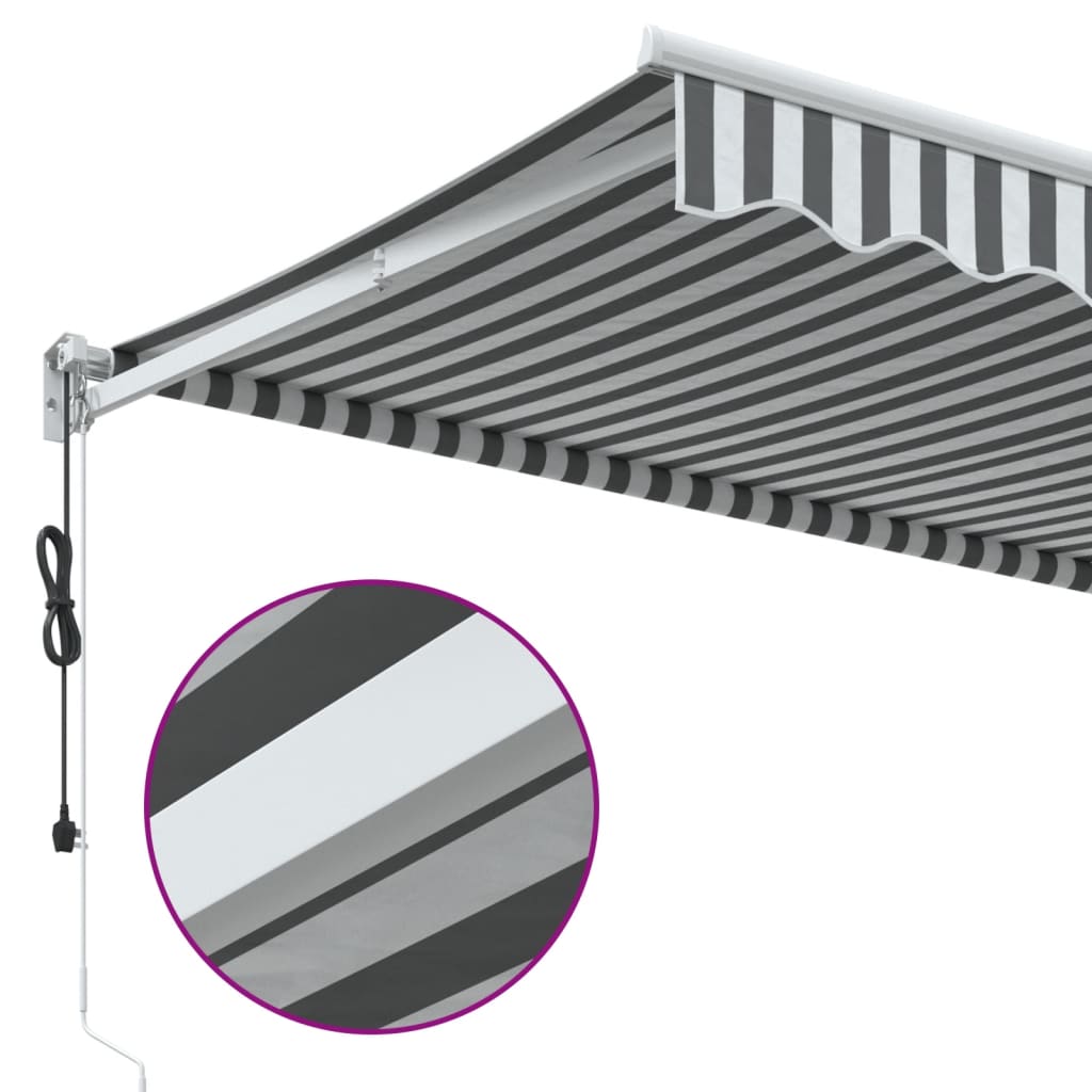 Markis Infällbar 3,5X2,5 M Tyg&amp;Aluminium