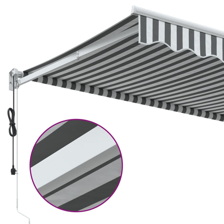 Markis Infällbar 3,5X2,5 M Tyg&amp;Aluminium