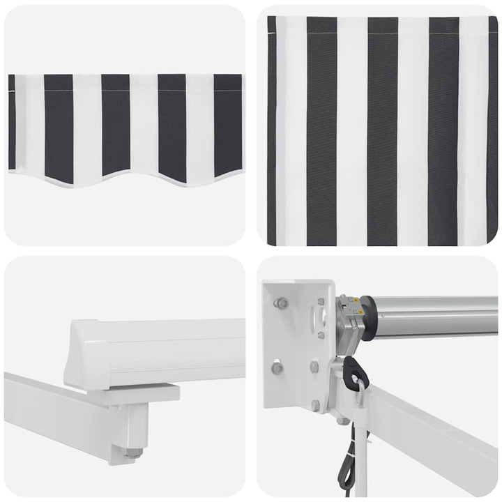 Markis Infällbar 4,5X3 M Tyg&amp;Aluminium