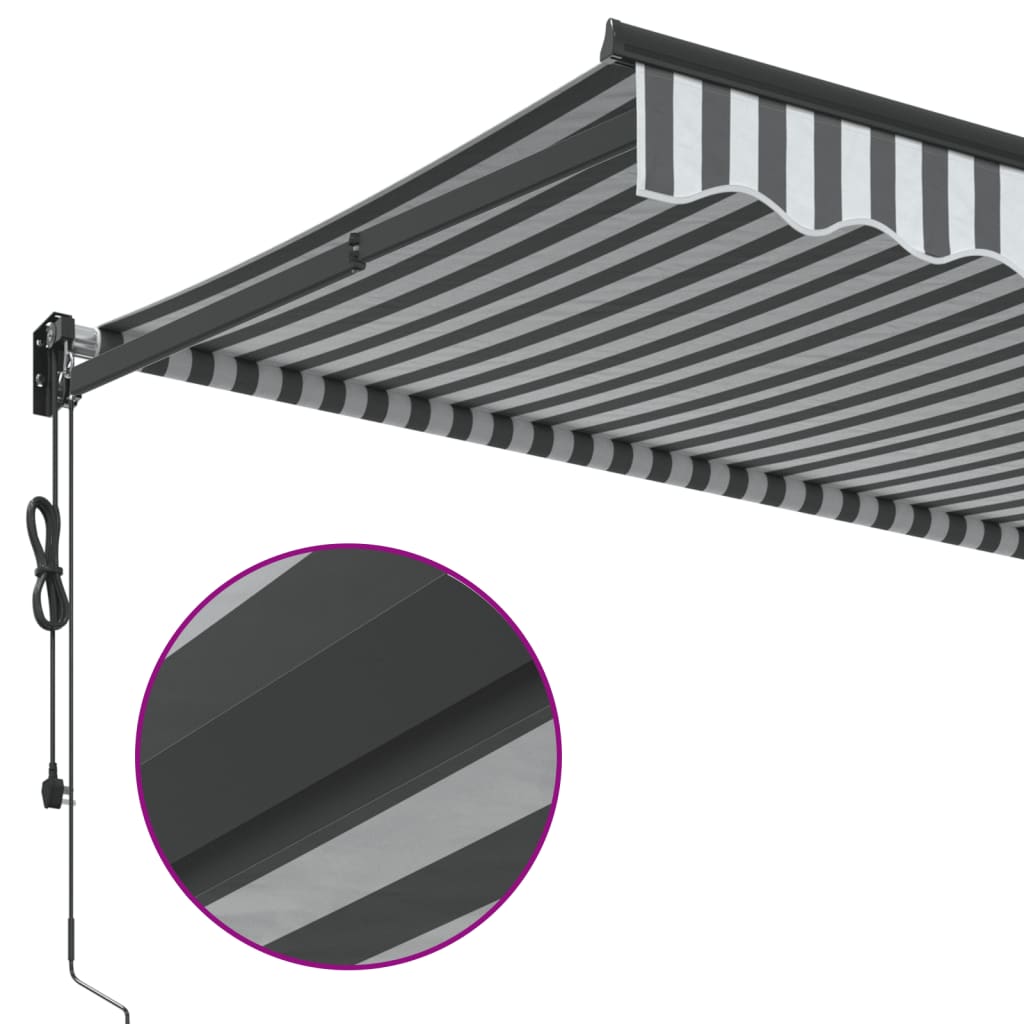 Markis Infällbar 3,5X2,5 M Tyg&amp;Aluminium