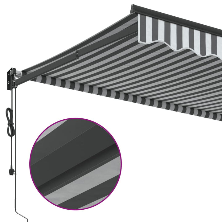 Markis Infällbar 3,5X2,5 M Tyg&amp;Aluminium