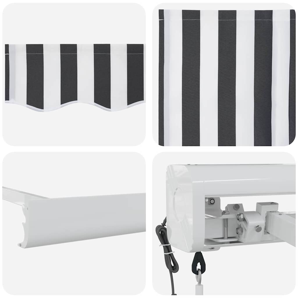 Markis Infällbar 4,5X3 M Tyg&amp;Aluminium