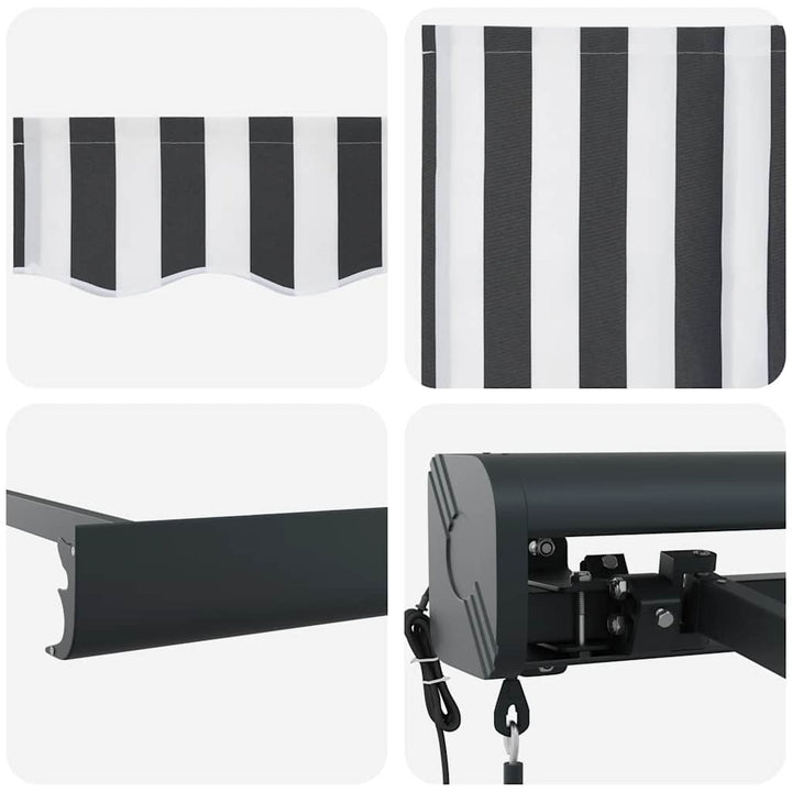 Markis Infällbar 5X3 M Tyg&amp;Aluminium