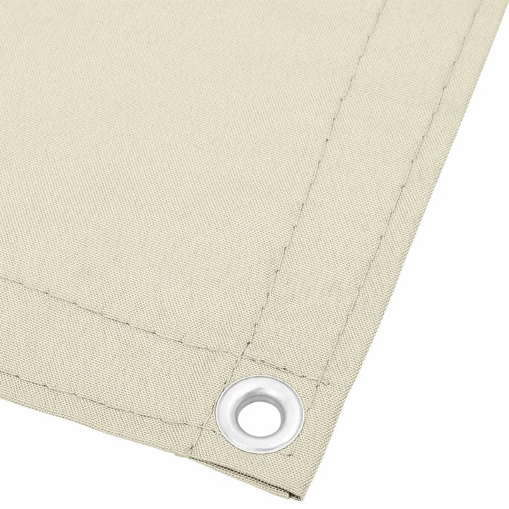 Balkongskärm Gräddvit 100% Polyester Oxford