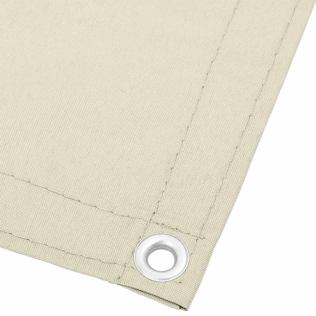 Balkongskärm Gräddvit 100% Polyester Oxford