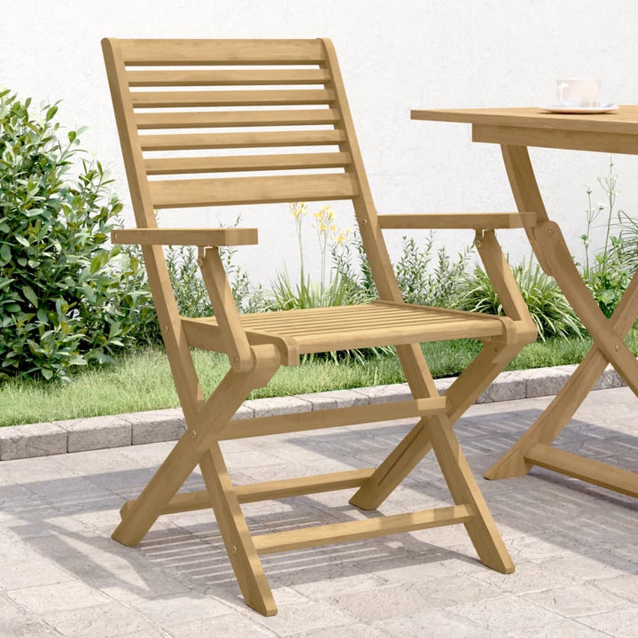 Hopfällbara Trädgårdsstolar 2 St 48,5X61,5X87 Cm Massiv Akacia