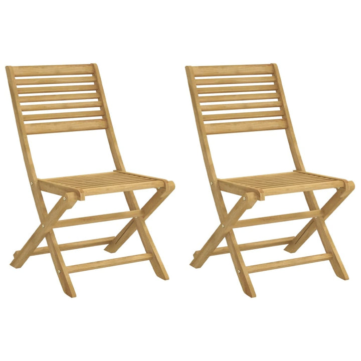Hopfällbara Trädgårdsstolar 2 St 48,5X61,5X87 Cm Massiv Akacia