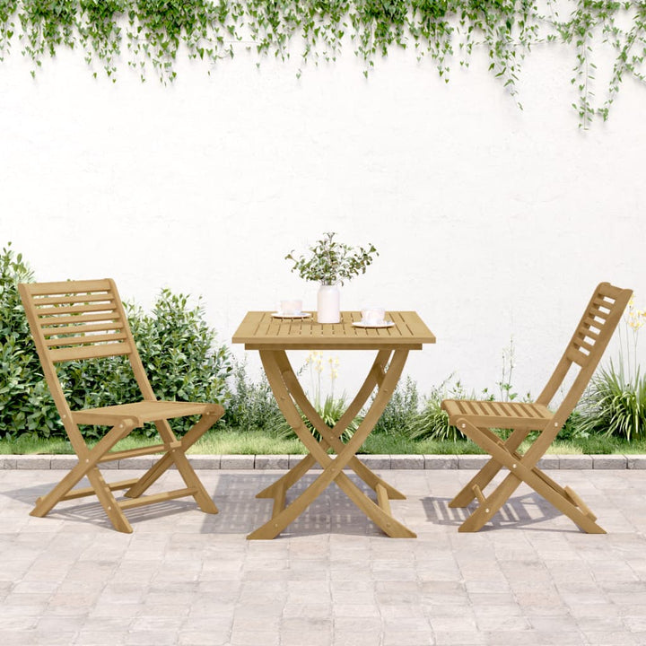 Hopfällbara Trädgårdsstolar 2 St 48,5X61,5X87 Cm Massiv Akacia