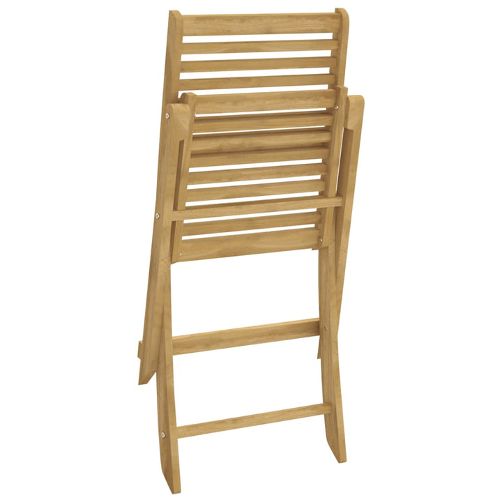 Hopfällbara Trädgårdsstolar 2 St 48,5X61,5X87 Cm Massiv Akacia