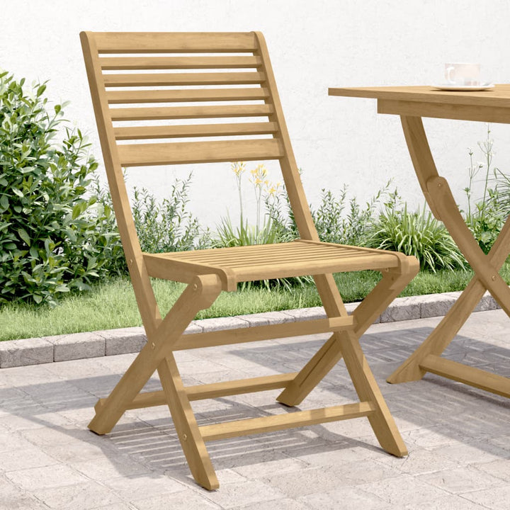 Hopfällbara Trädgårdsstolar 2 St 48,5X61,5X87 Cm Massiv Akacia