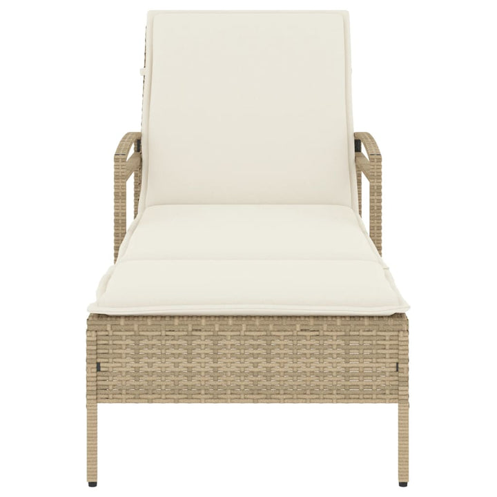 Solsäng Med Dyna Beige 63X200X81 Cm Konstrotting