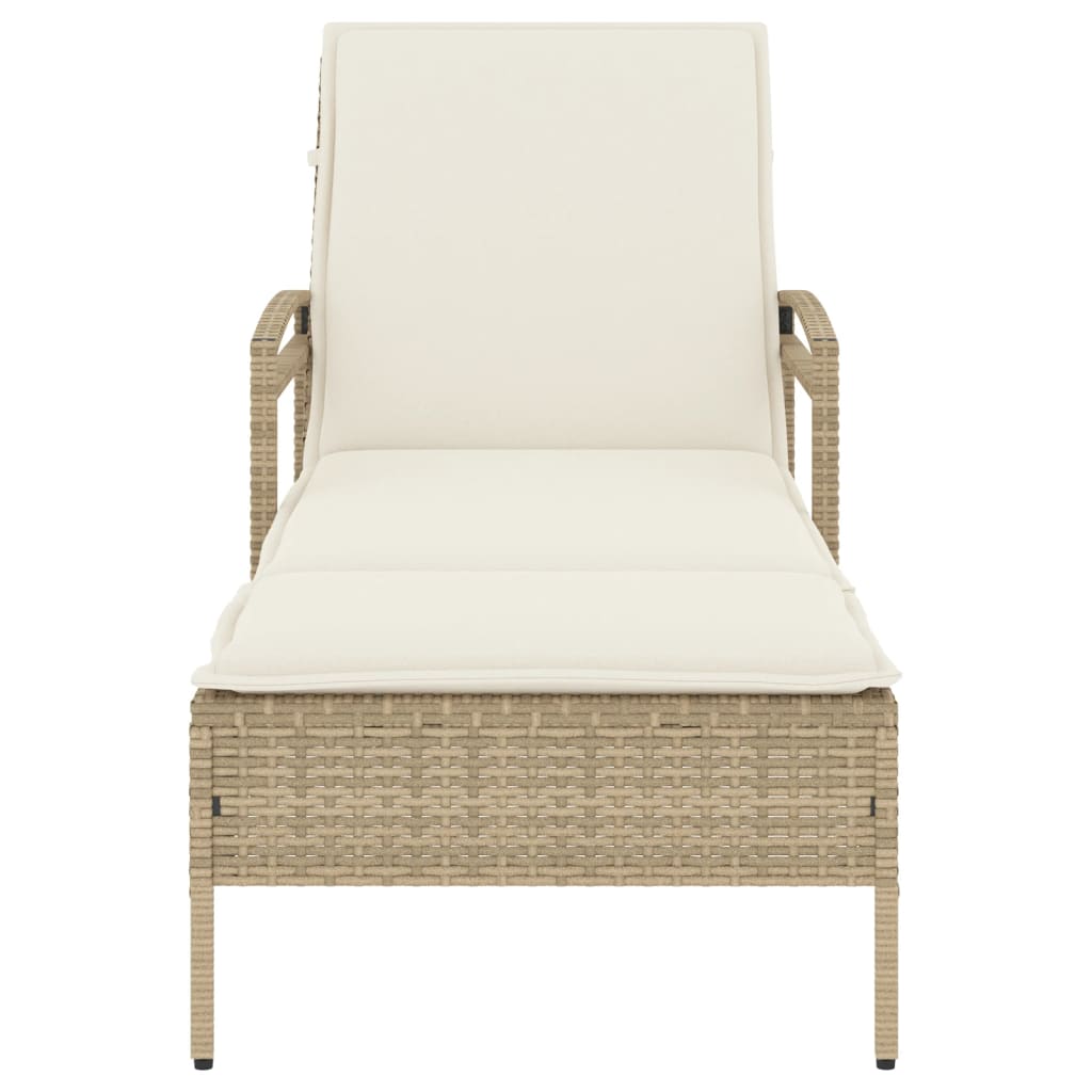 Solsäng Med Dyna Beige 63X200X81 Cm Konstrotting