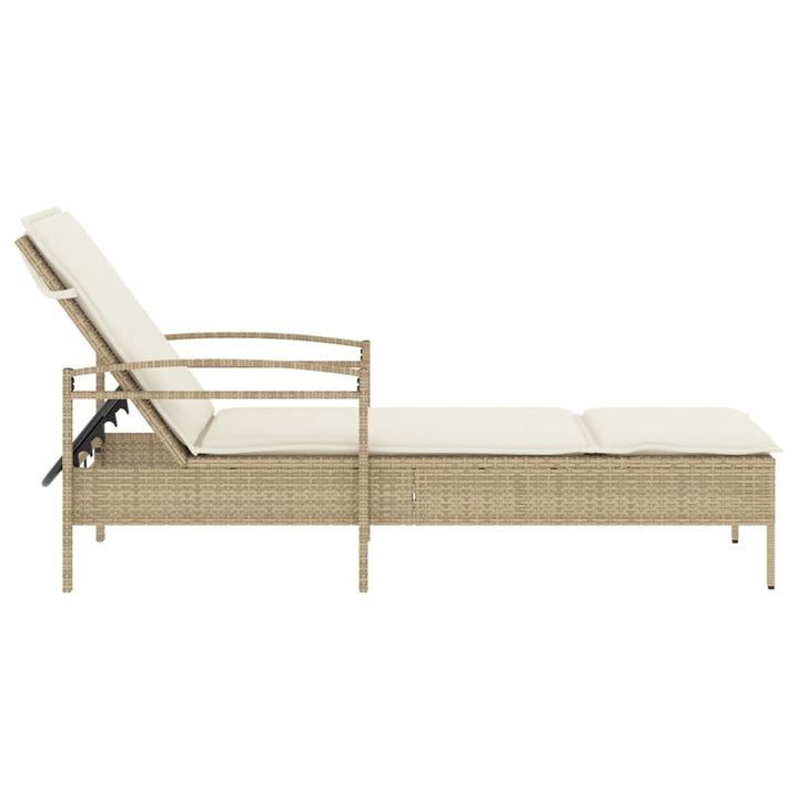 Solsäng Med Dyna Beige 63X200X81 Cm Konstrotting