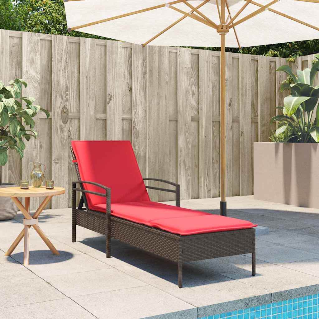 | Solstol | Reclining Med Kudde 63 X 200 X 81 Cm Konstrotting
