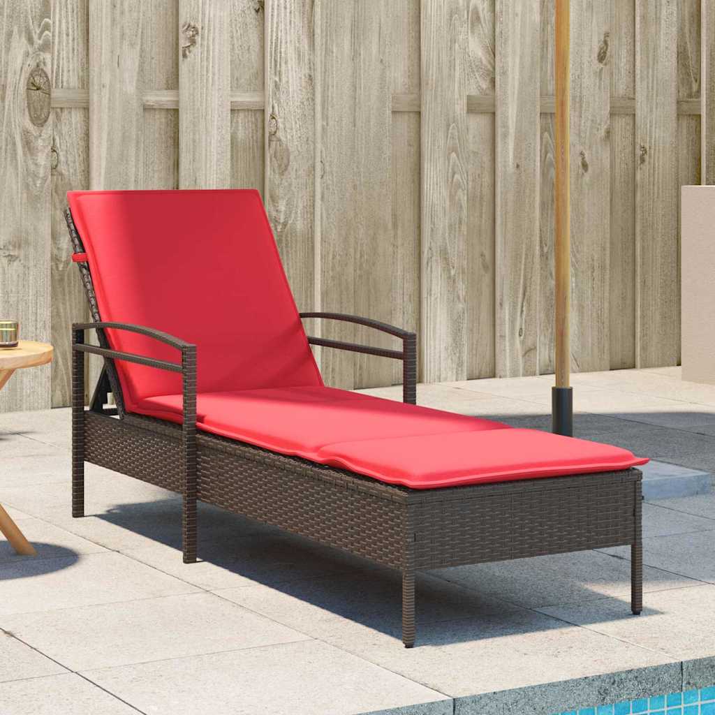 | Solstol | Reclining Med Kudde 63 X 200 X 81 Cm Konstrotting