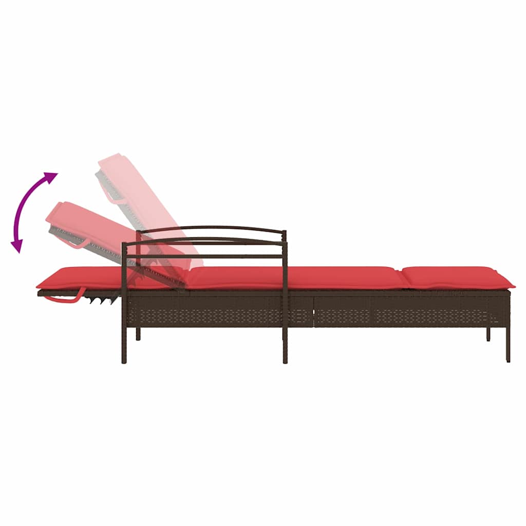 | Solstol | Reclining Med Kudde 63 X 200 X 81 Cm Konstrotting