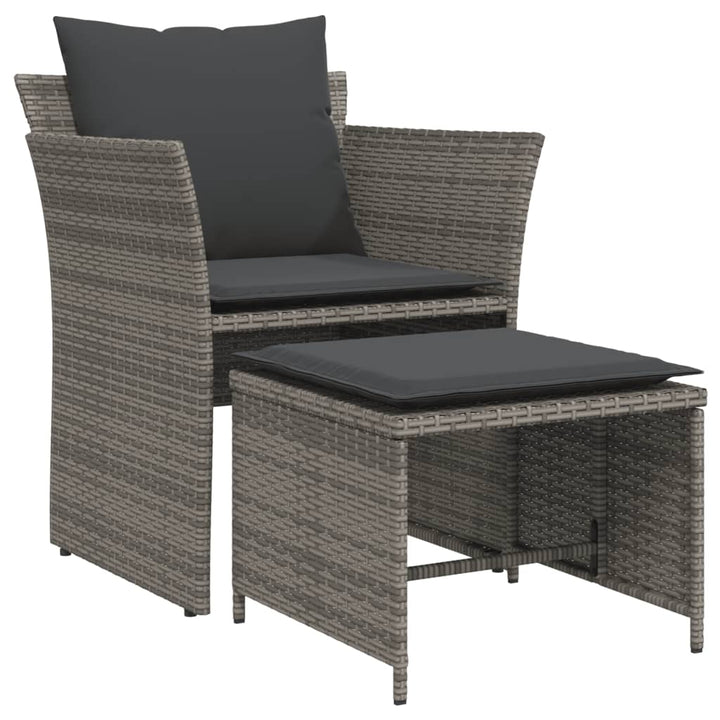 Reclinerstol För Trädgården Med Fotpall Konstrotting