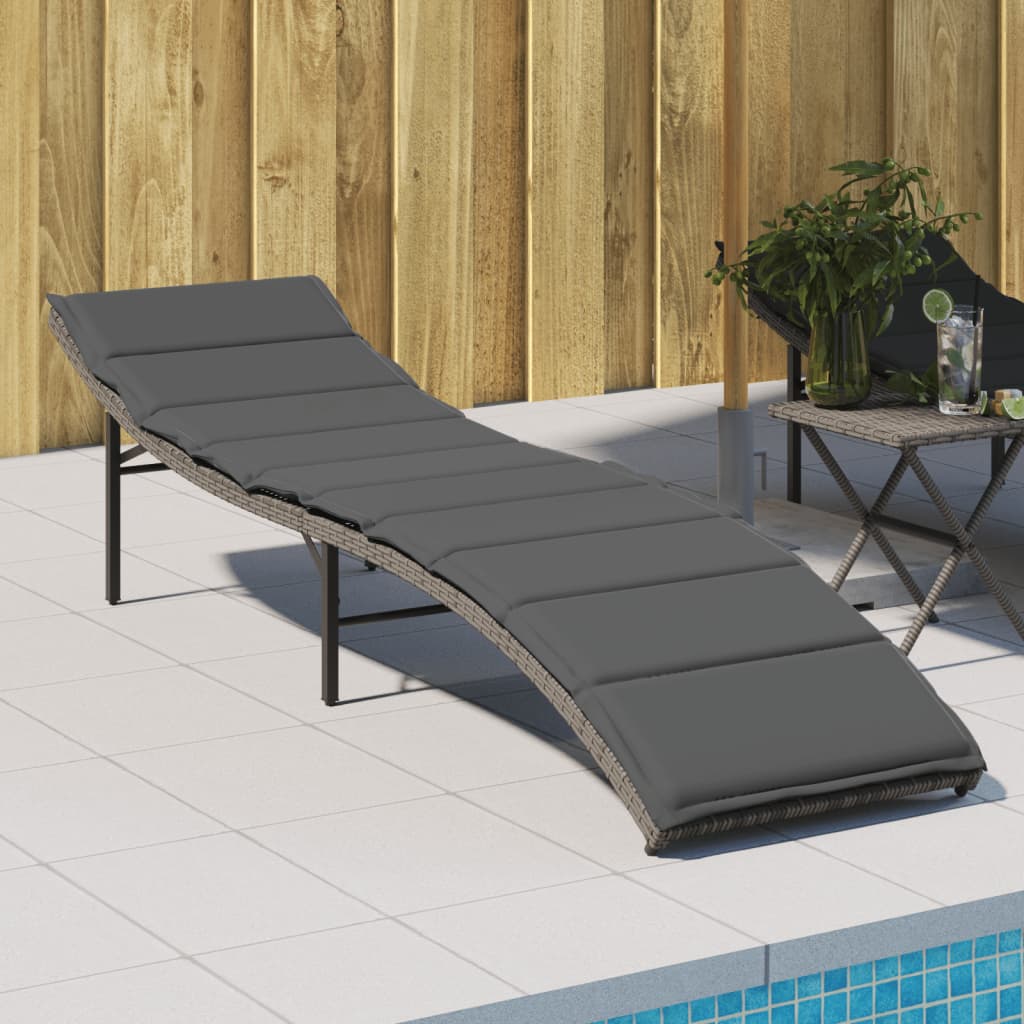 Solsäng Med Dyna Beige 55X199X50 Cm Konstrotting
