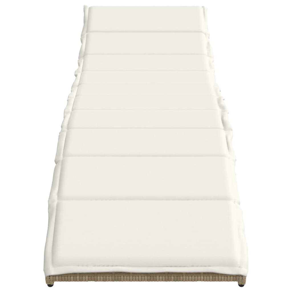 Solsäng Med Dyna Beige 55X199X50 Cm Konstrotting