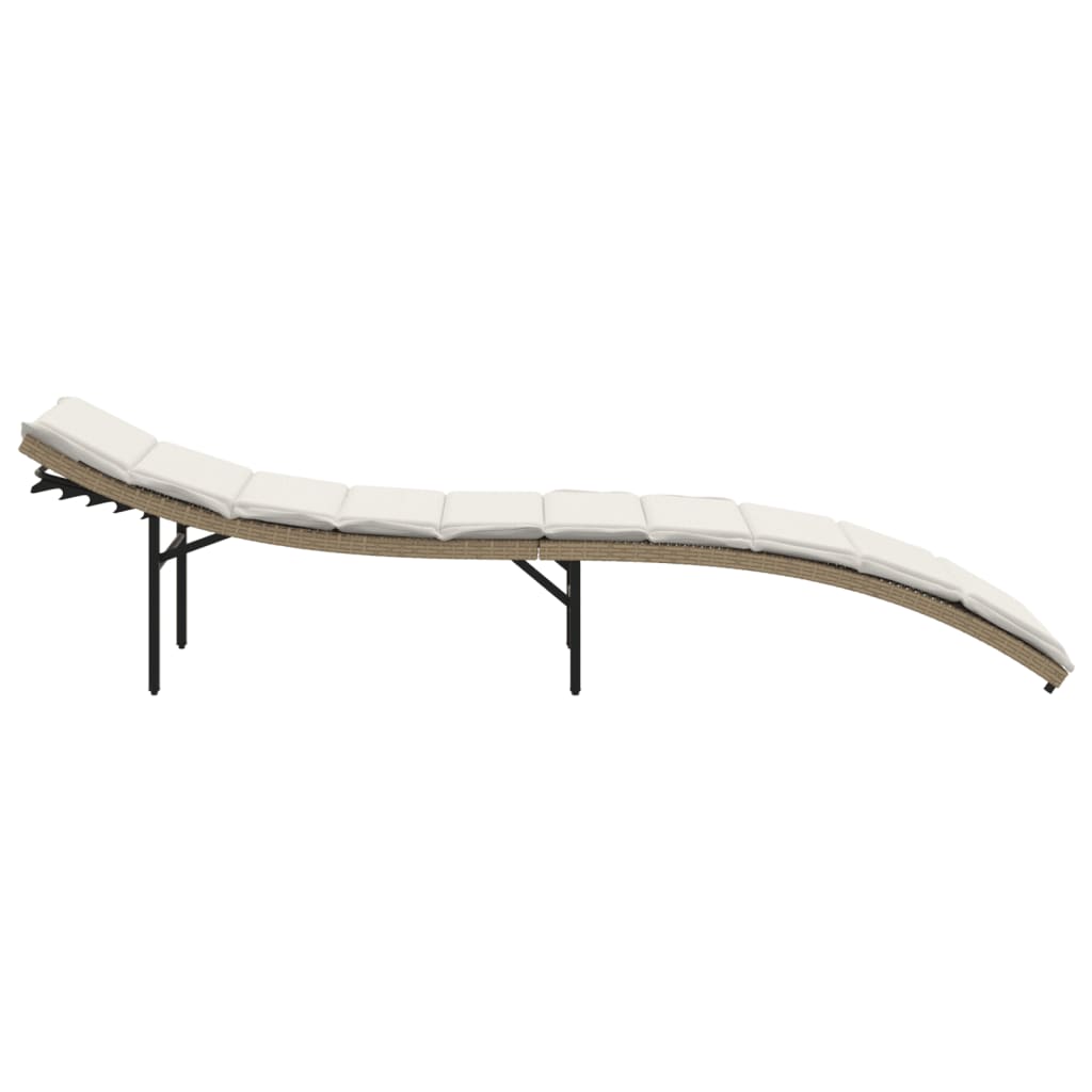 Solsäng Med Dyna Beige 55X199X50 Cm Konstrotting