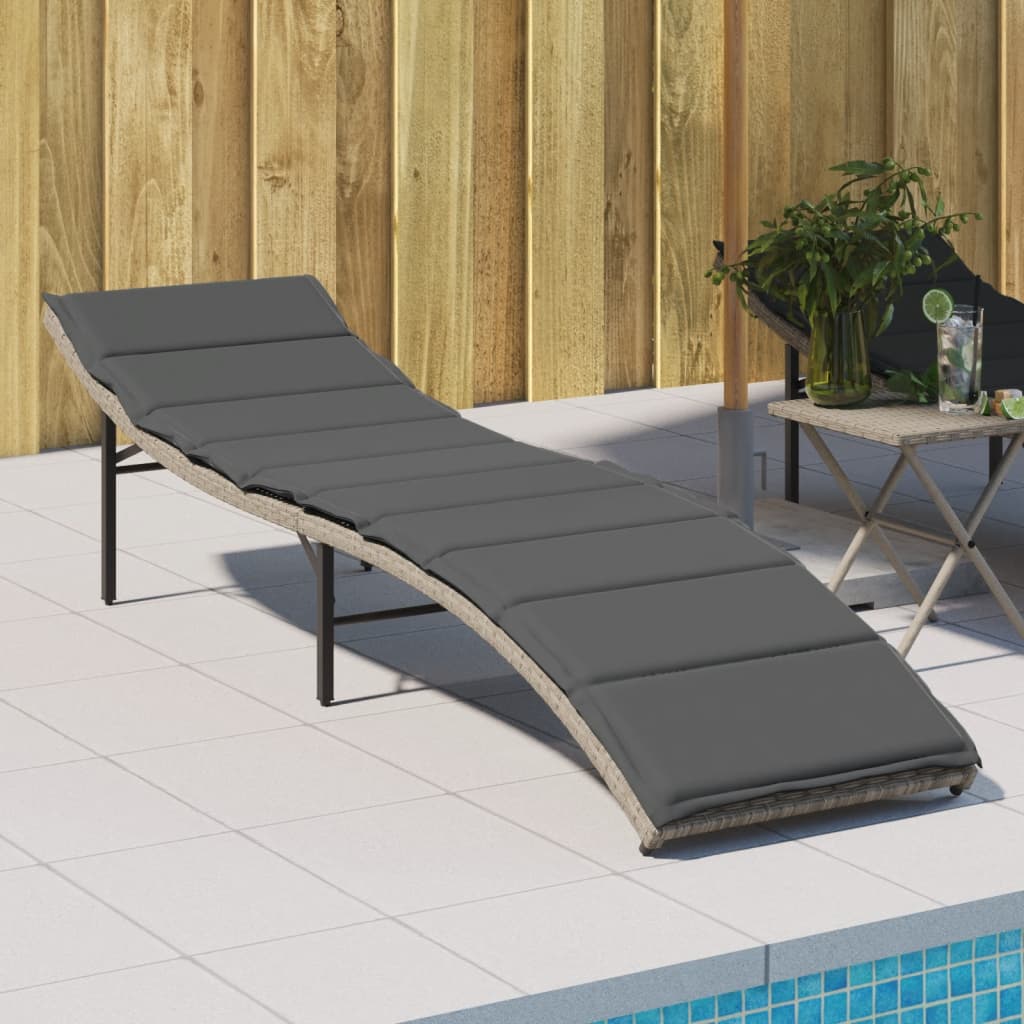 Solsäng Med Dyna Beige 55X199X50 Cm Konstrotting