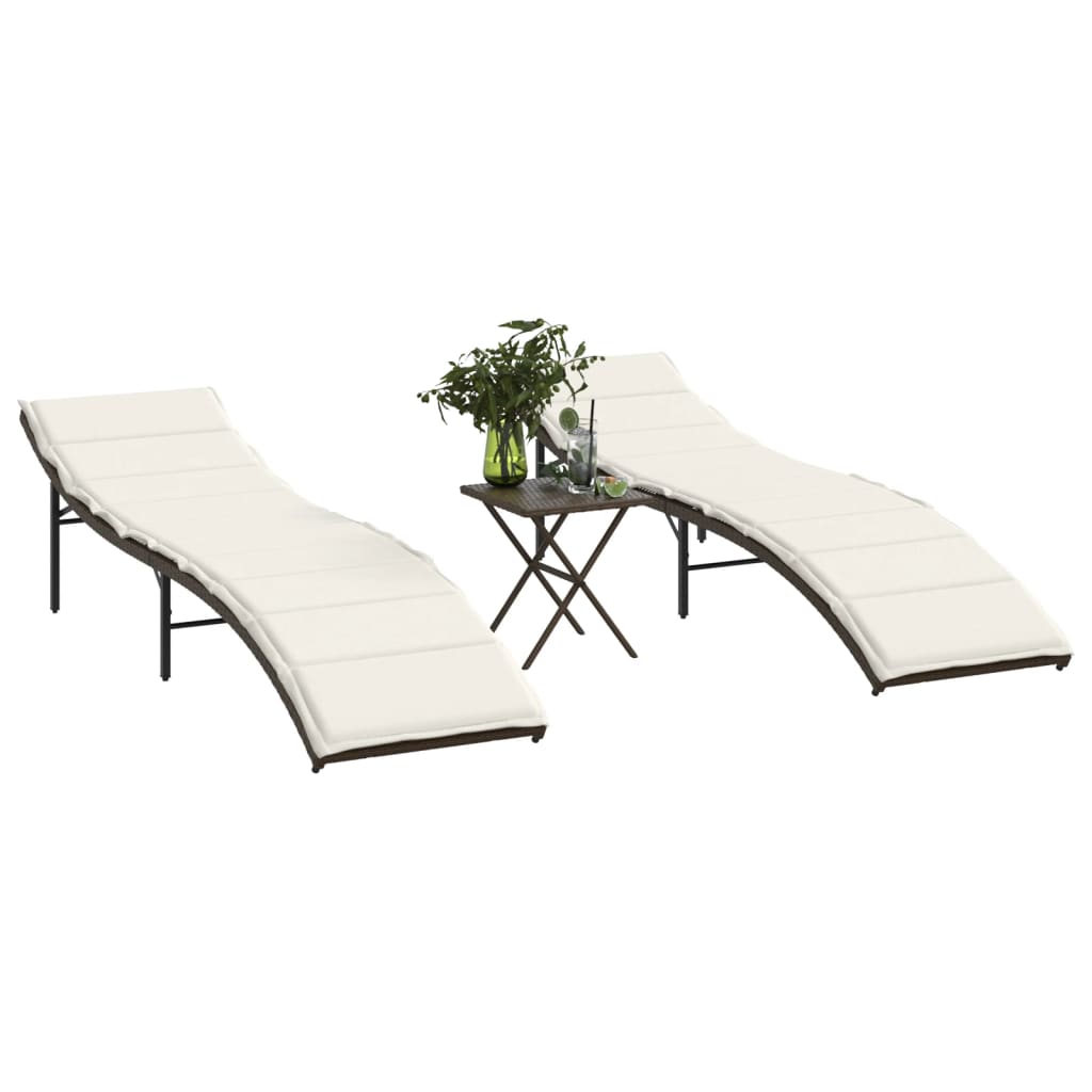 Solsäng Med Dyna Beige 55X199X50 Cm Konstrotting